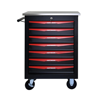 7 Drawer Rolling Tool Box Steel Metal Cart
