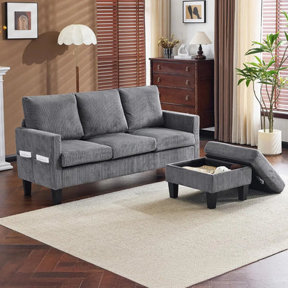 L Shaped Couch with Movable Storage