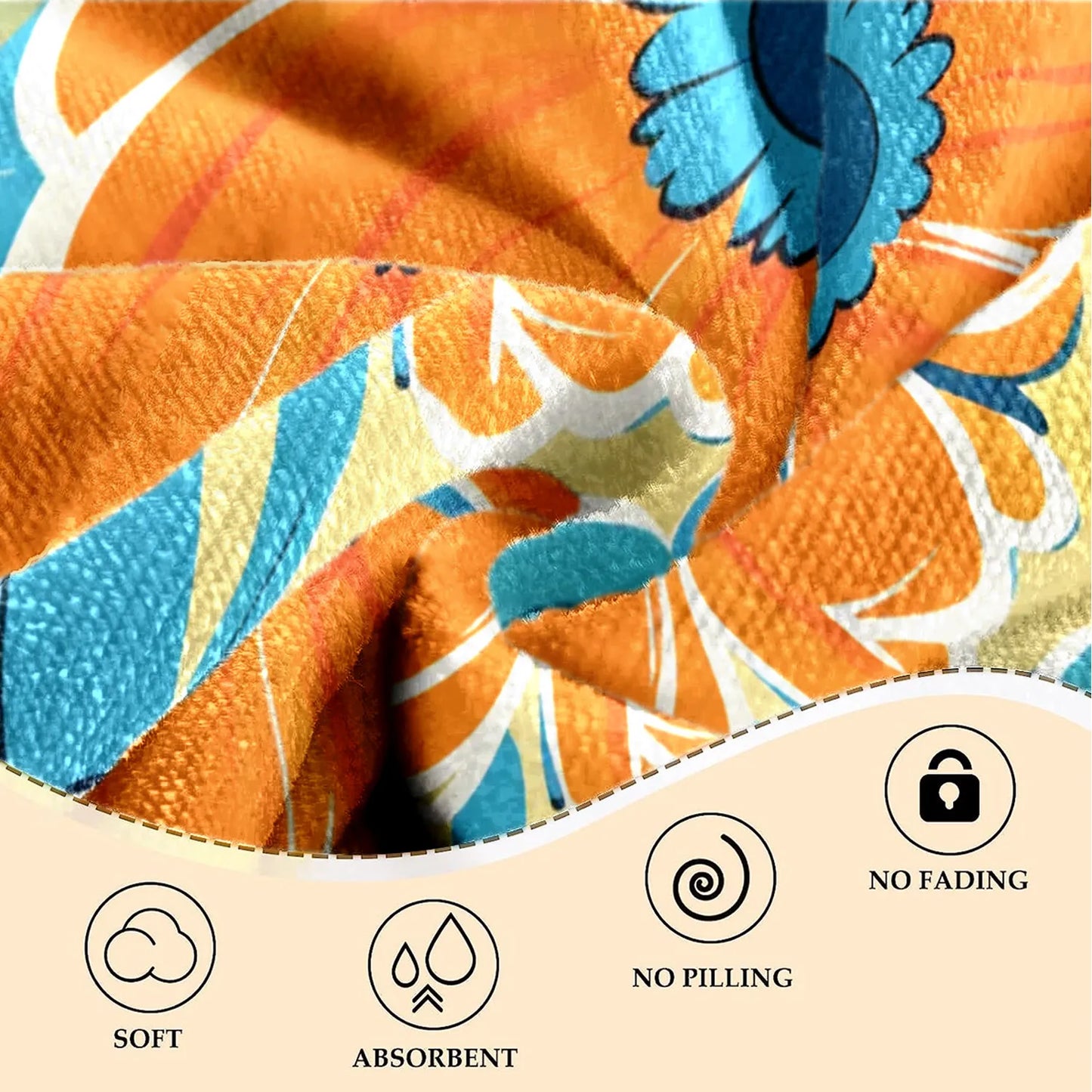 Flower Pattern Beach Towel
