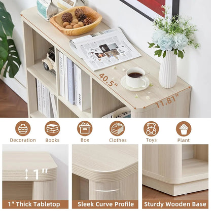9 Cube Storage Book Shelf with Curved Edge