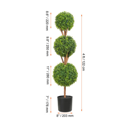 1/2pcs Artificial Boxwood Tower Topiary Spiral