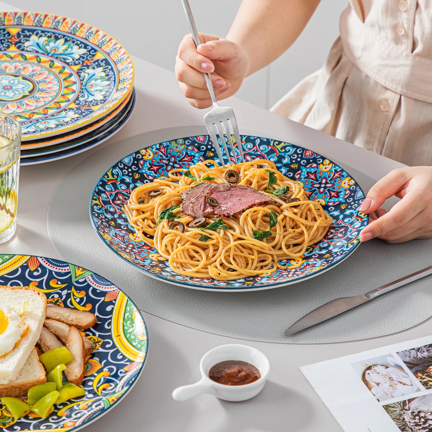 Bohemian Style Dinnerware for 6