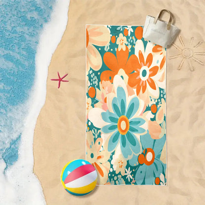 Flower Pattern Beach Towel