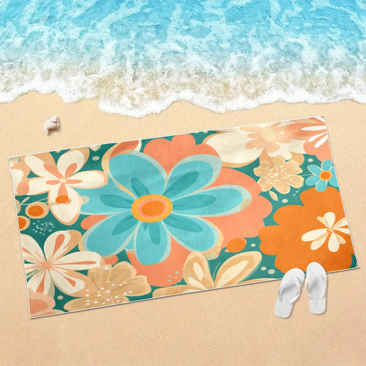 Flower Pattern Beach Towel