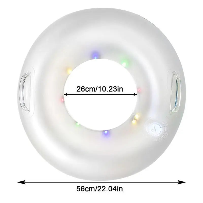 Inflatable Glitter LED Swim Rings For Kids