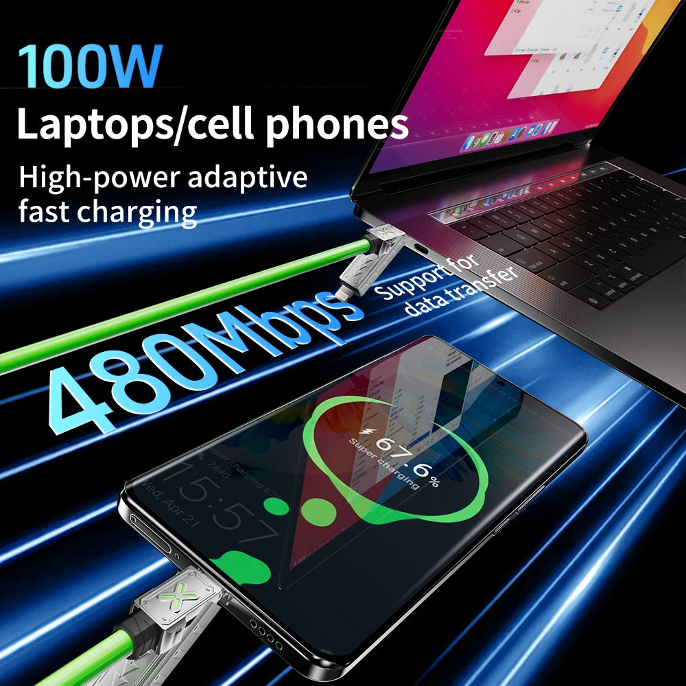 4-in-1 Super Fast Charging Data Cable for Iphone and Samsung