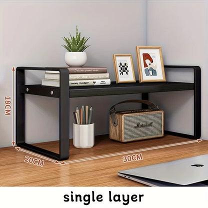 Minimalist Multi-Tier Iron Office Desk Storage Rack
