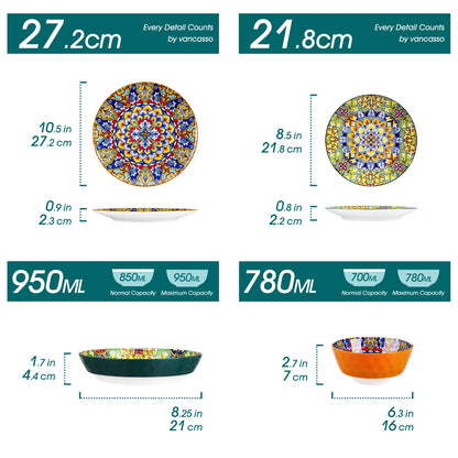 Bohemian Style Dinnerware for 6