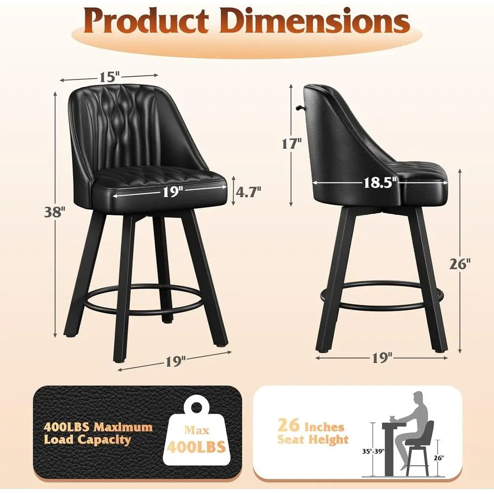 Swivel Bar Stool Set
