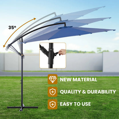10FT Outdoor Patio Umbrella with Easy Tilt Adjustment
