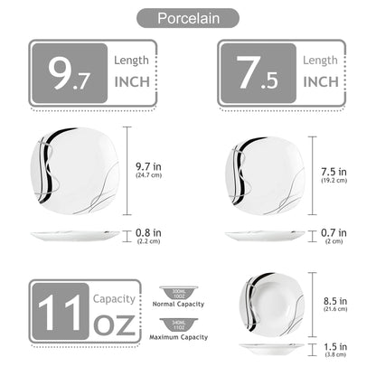 18/36-Piece Porcelain Ceramic Tableware