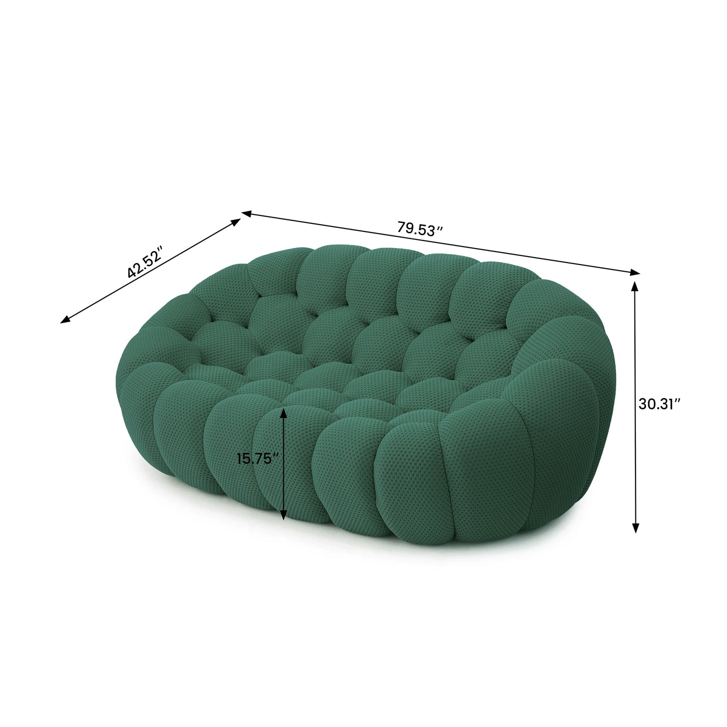 Comfy 3D Knitted Fabric Loveseat
