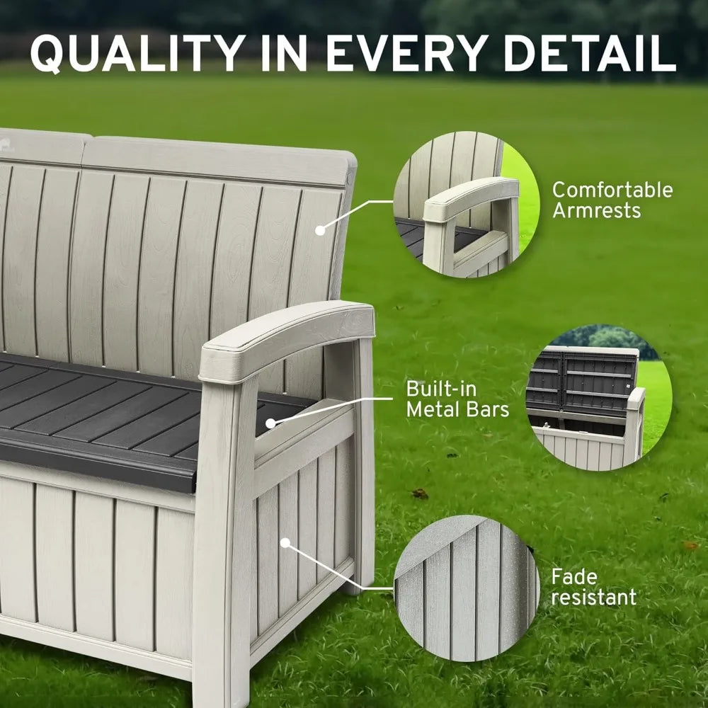 3 Seat Outdoor Storage Bench