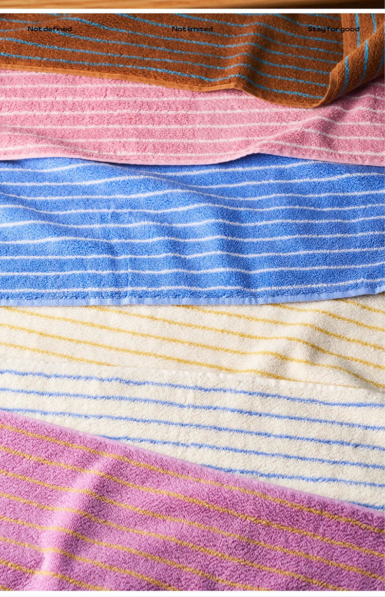 Fashion Striped Cotton Bath and Face Towel
