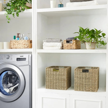 Set of 2/4 Hand-woven Seagrass Storage Baskets