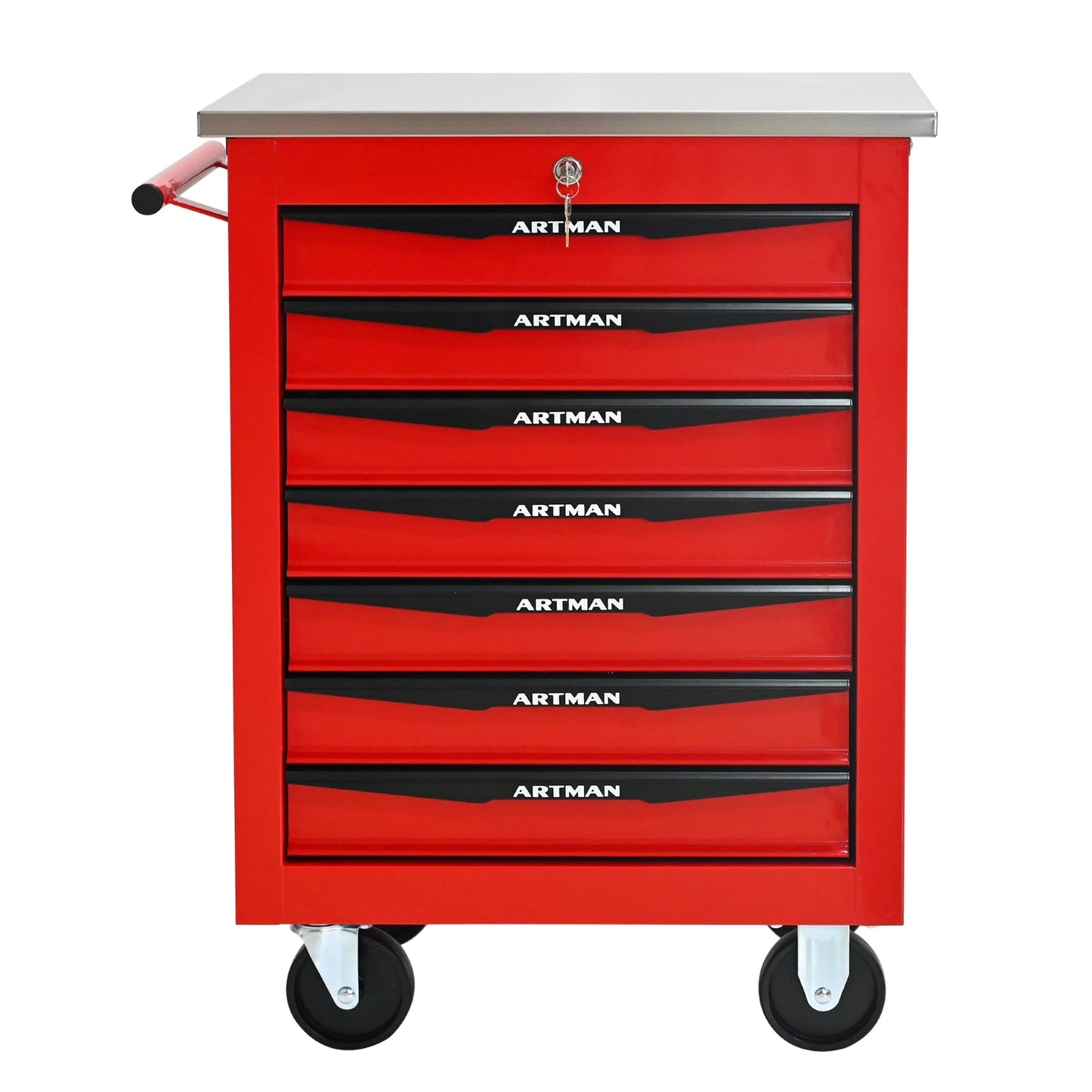 7 Drawer Rolling Tool Box Steel Metal Cart