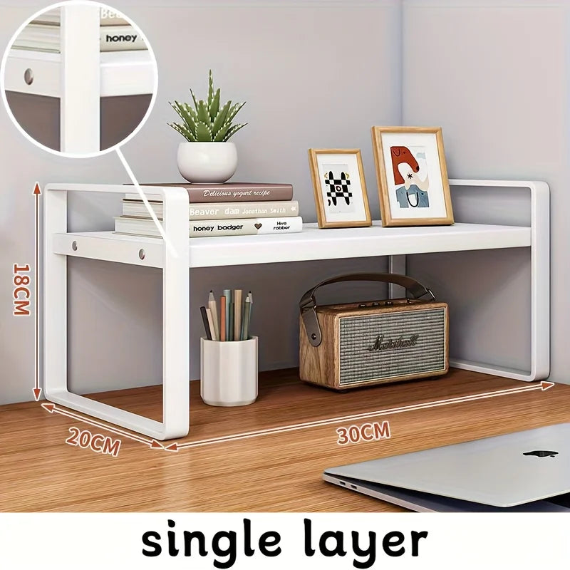 Minimalist Multi-Tier Iron Office Desk Storage Rack