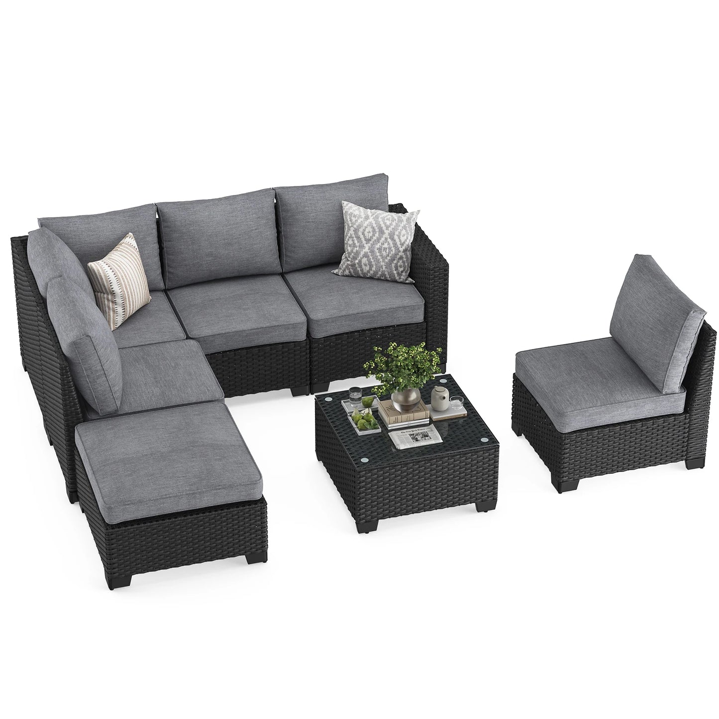 Outdoor Furniture with Ottoman