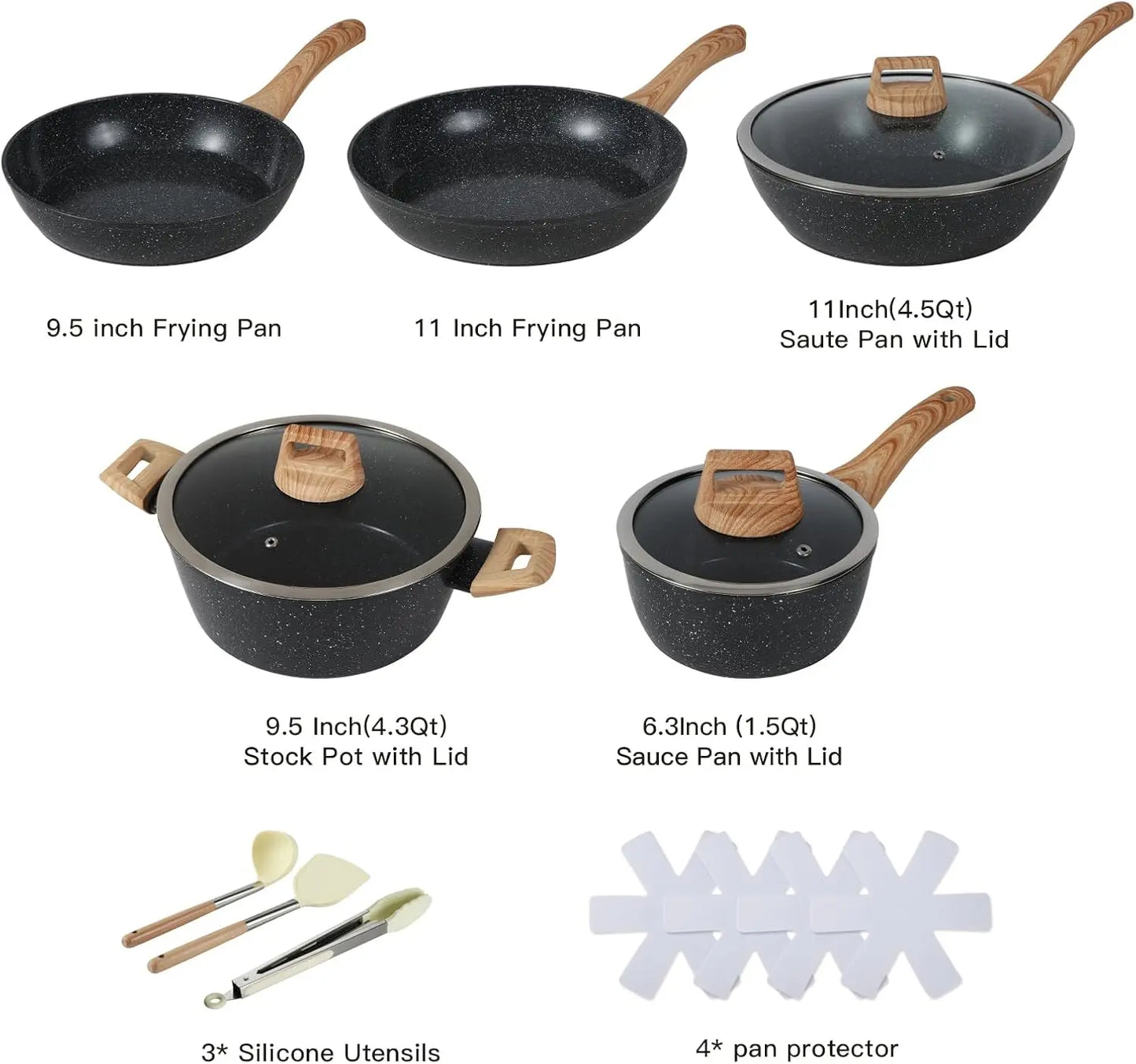 15-Piece Non-Stick Ceramic Cookware Set