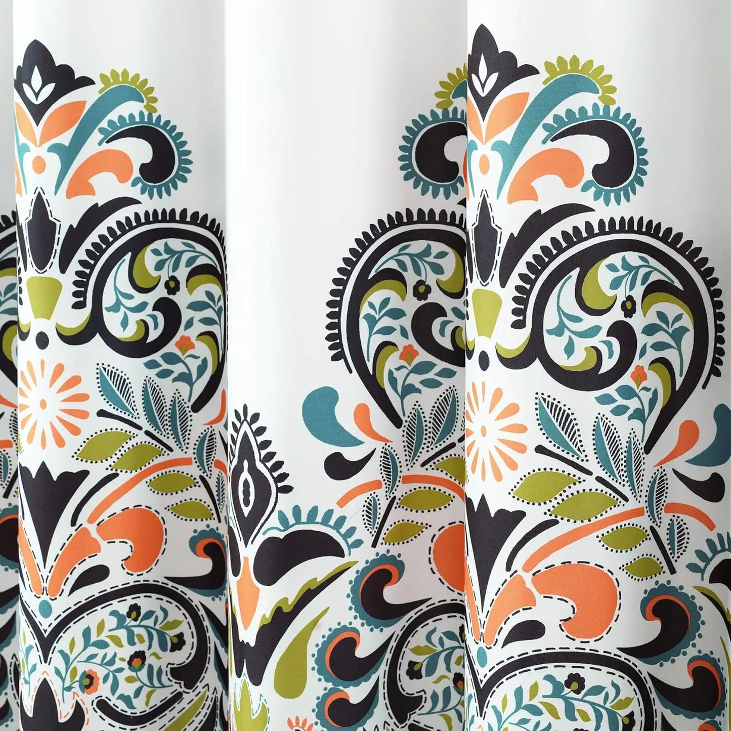 Navy Tangerine Clara Shower Curtain