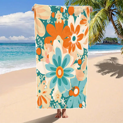 Flower Pattern Beach Towel