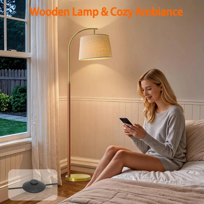 Gold Arc Floor Lamp with Foot Switch