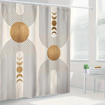 Mid Century Boho Shower Curtain