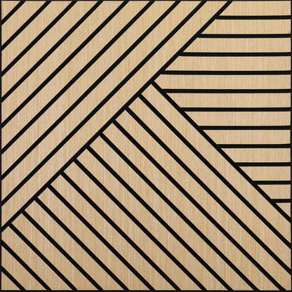4 Packs Acoustic 3D Wood Slat Wall Panels