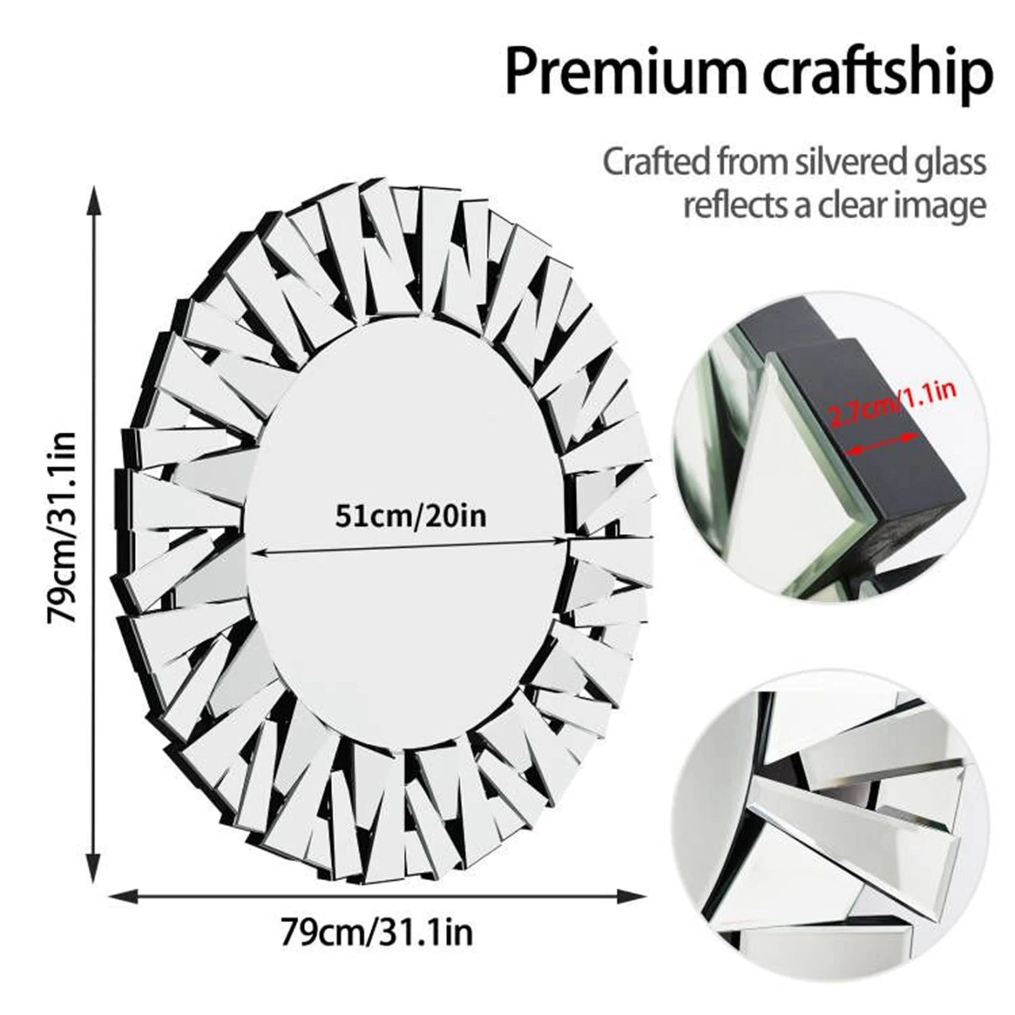 Unique Sunburst Wall Mirror