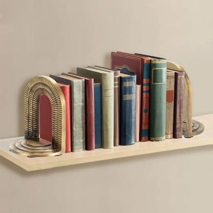 Cast Iron Brick Arch Bookends Set