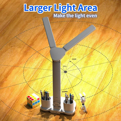 LED Clock Table Lamp USB Chargeable
