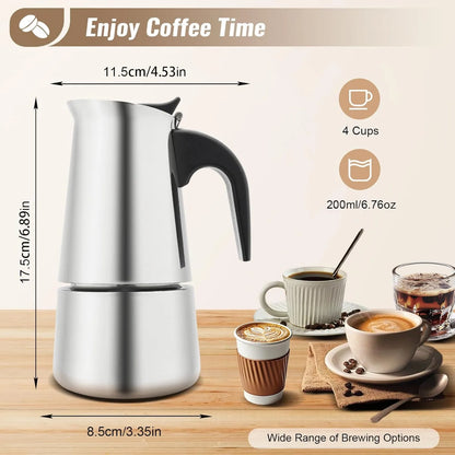 Stainless Steel Stovetop Coffee Pot