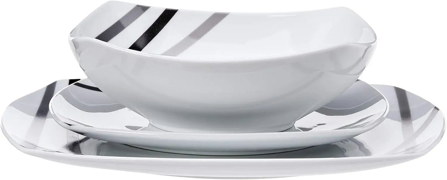 18-Piece Square Dinnerware Set for 6