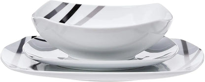 18-Piece Square Dinnerware Set for 6