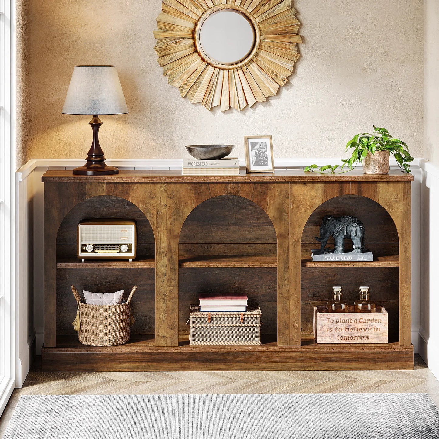 Entryway Table with 3 Tier Storage