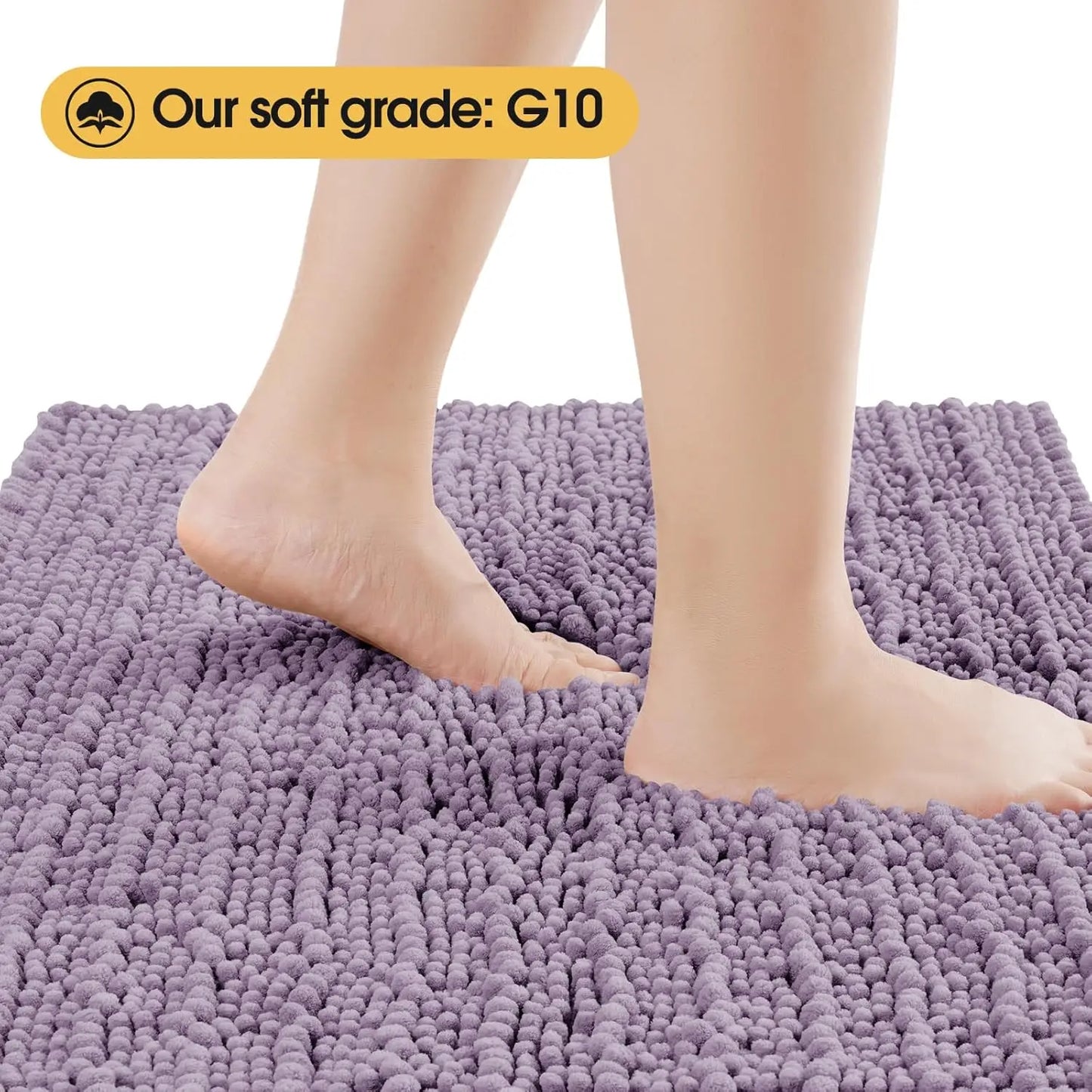 Lavender 3-Piece Ultra Soft Thick Absorbent Mats