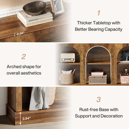 Entryway Table with 3 Tier Storage