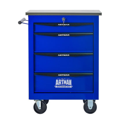 4-drawer wheeled toolbox trolley