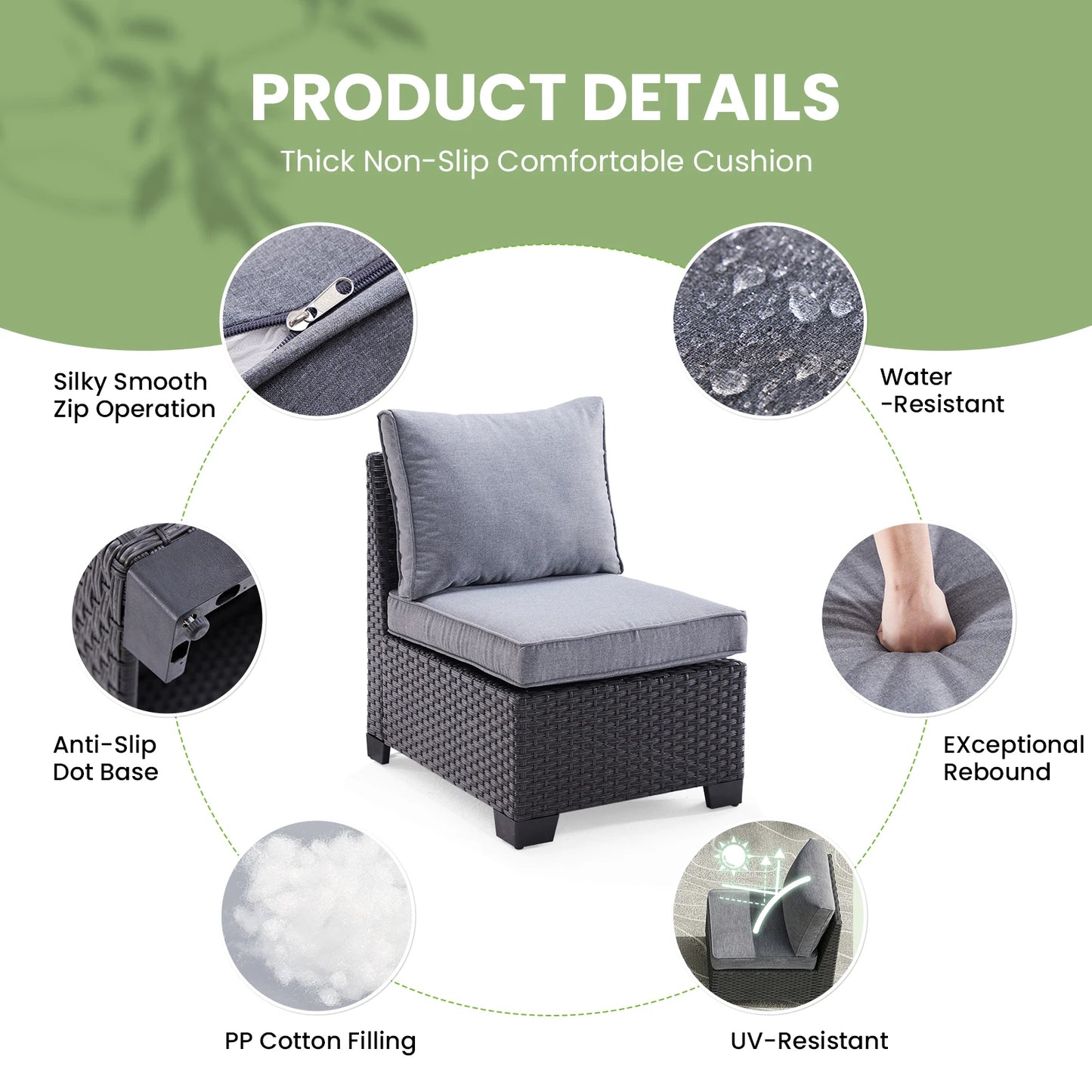 Outdoor Furniture with Ottoman
