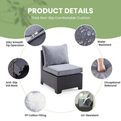 Outdoor Furniture with Ottoman
