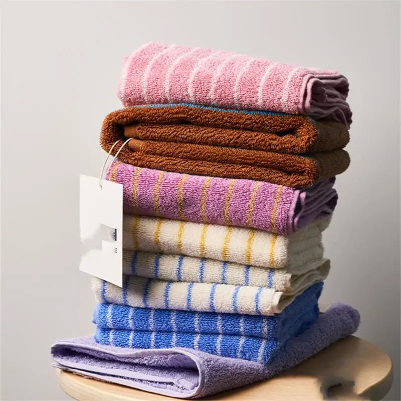 Fashion Striped Cotton Bath and Face Towel