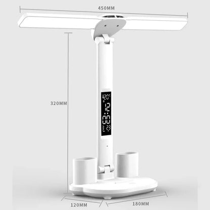 LED Clock Table Lamp USB Chargeable