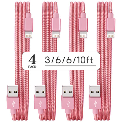 4 PCS Charging Cable Compatible For iphone
