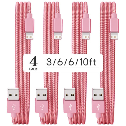 4 PCS Charging Cable Compatible For iphone
