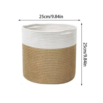 Handmade Cotton Rope Woven Baskets