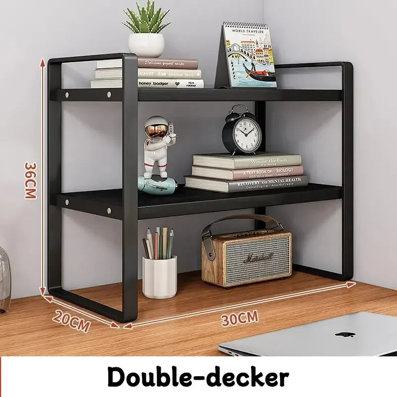 Minimalist Multi-Tier Iron Office Desk Storage Rack