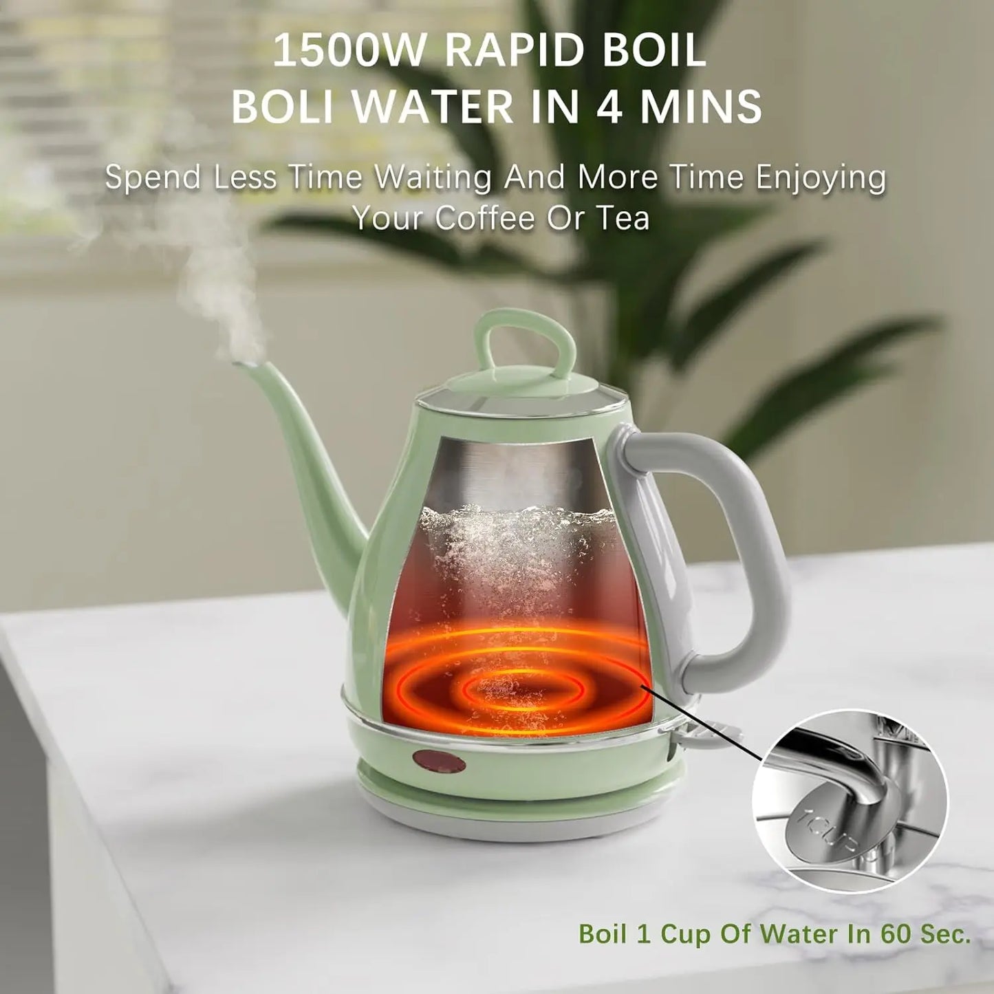 1L Electric Gooseneck Kettle