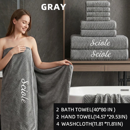 8 Piece Premium Microfiber Towel Set