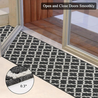 Non-Slip Moroccan Trellis Runner Rug