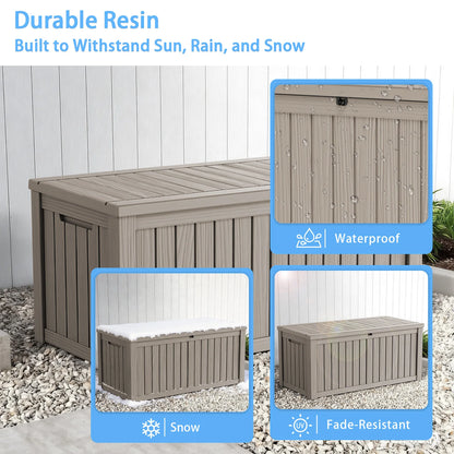 120 Gallon Outdoor Deck Box, Lockable
